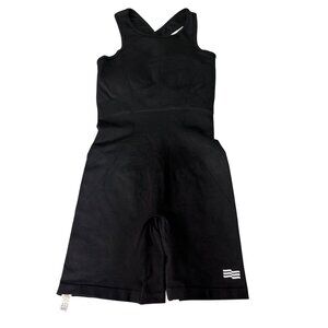 Role Womens Black Sleeveless‎ One-Piece Bodysuit Biker Romper S Nylon Blend